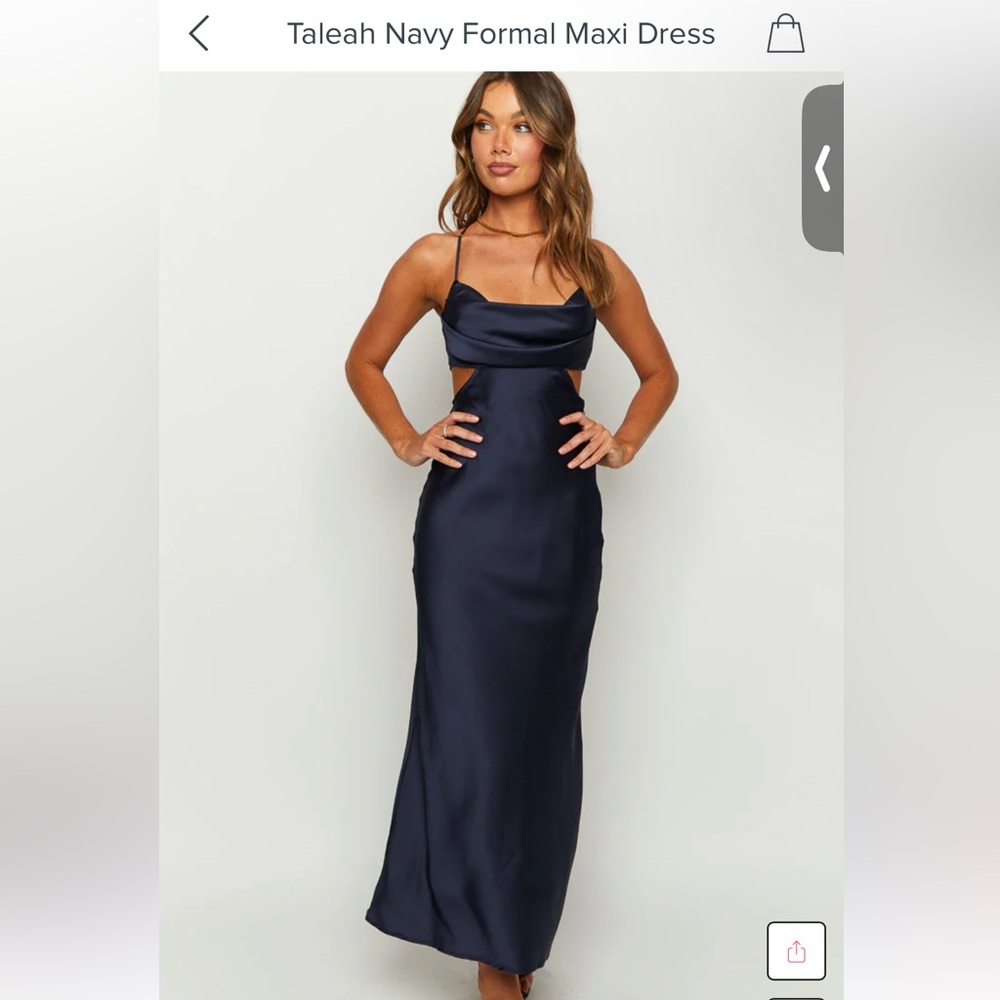 Beginning Boutique Navy Formal Maxi Dress